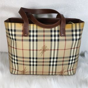 Burberry Haymarket PVC Tote